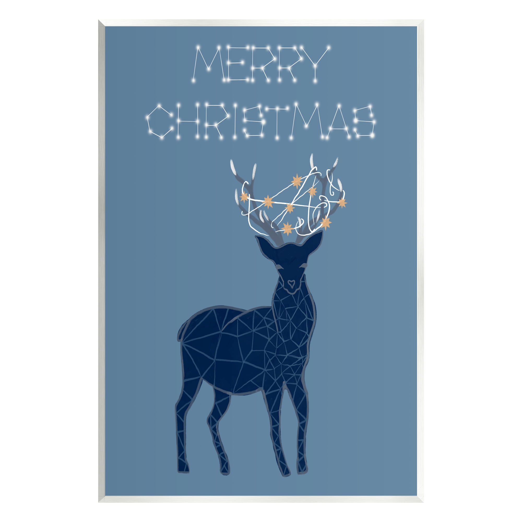 Stupell Industries Christmas Constellations Deer Holiday Painting Unframed Art Print Wall Art, 10 x 15