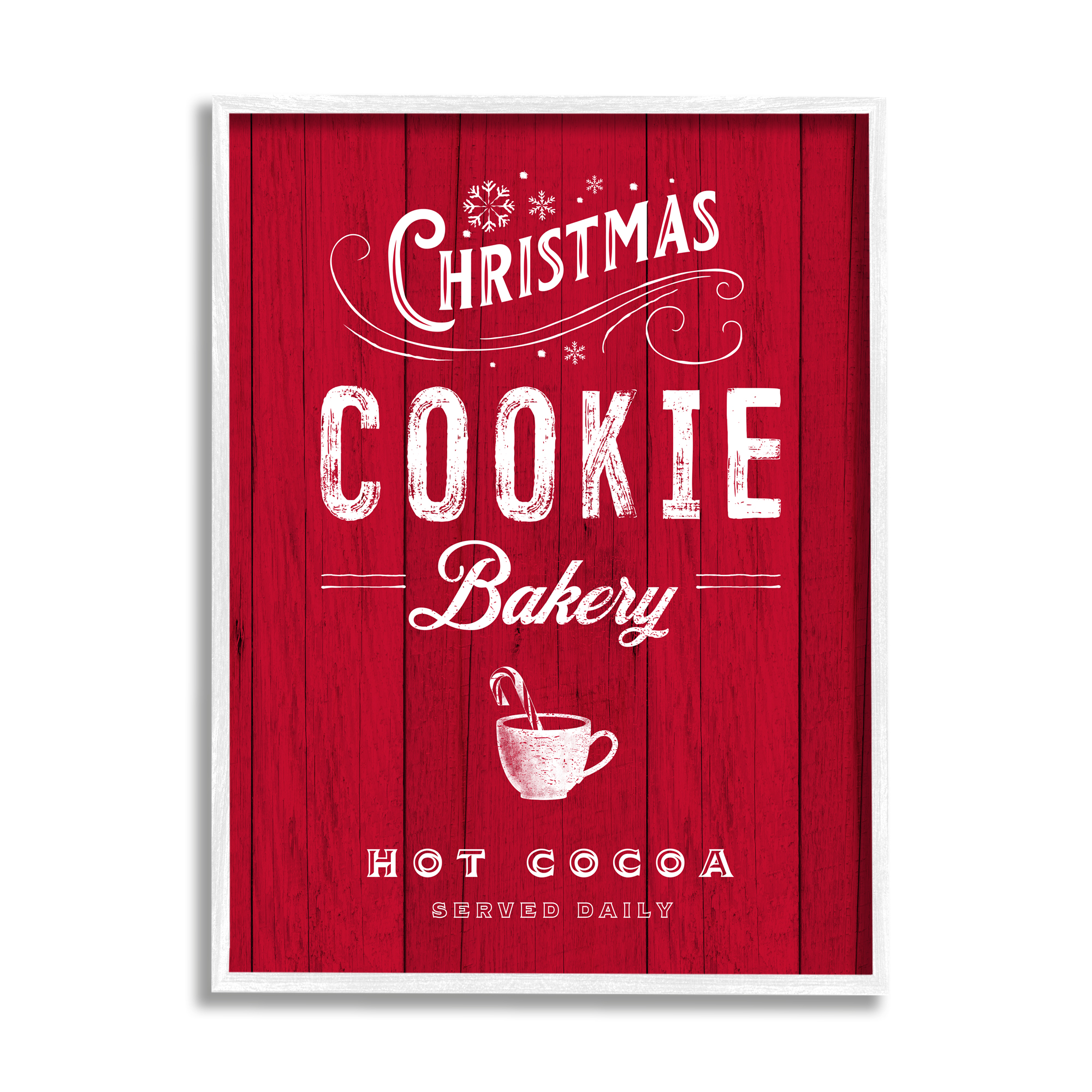 Stupell Industries Christmas Cookie Bakery Holiday Advertisement Festive Cocoa, 11 x 14, Design by Nina Pierce