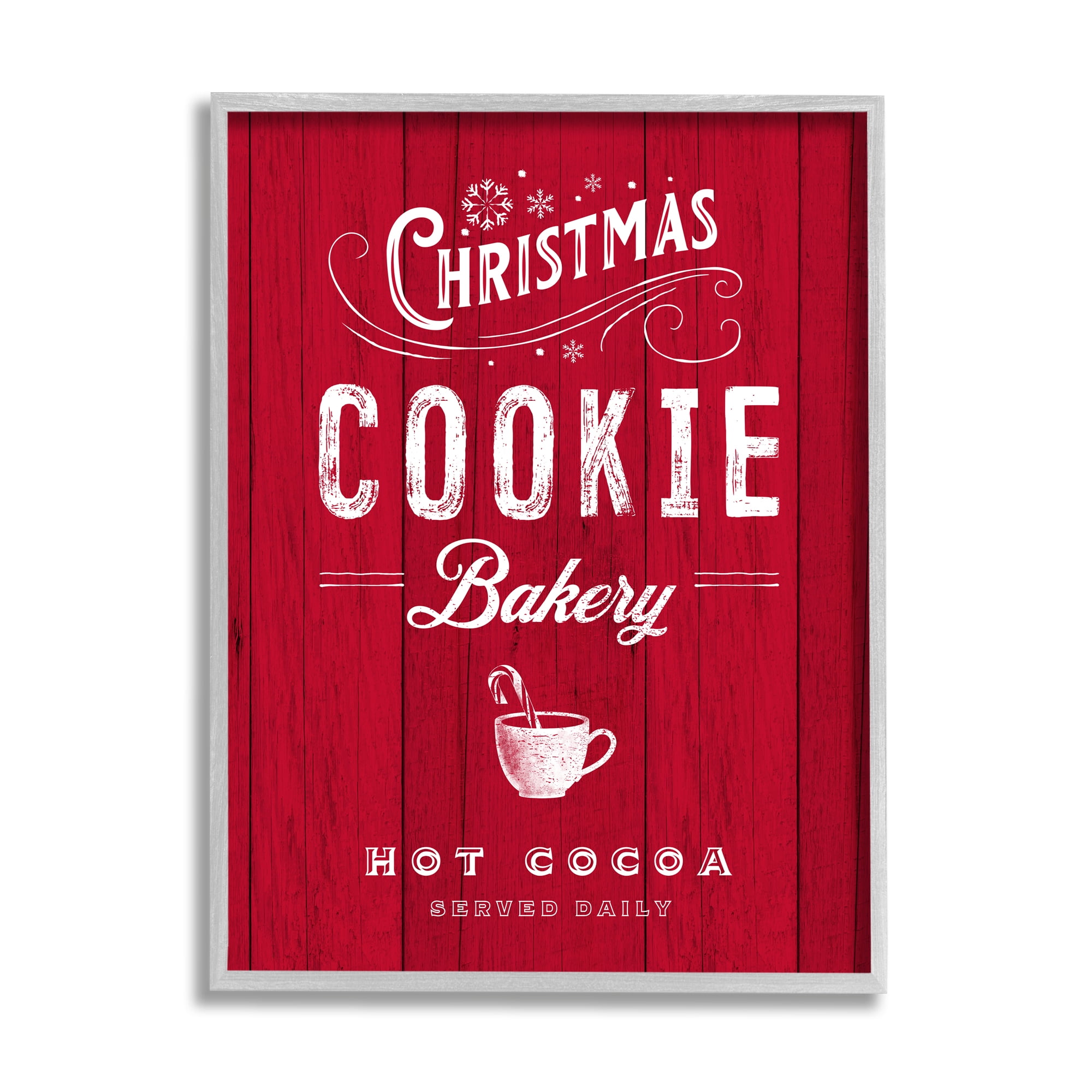 Stupell Industries Christmas Cookie Bakery Holiday Advertisement Festive Cocoa, 16 x 20, Design by Nina Pierce