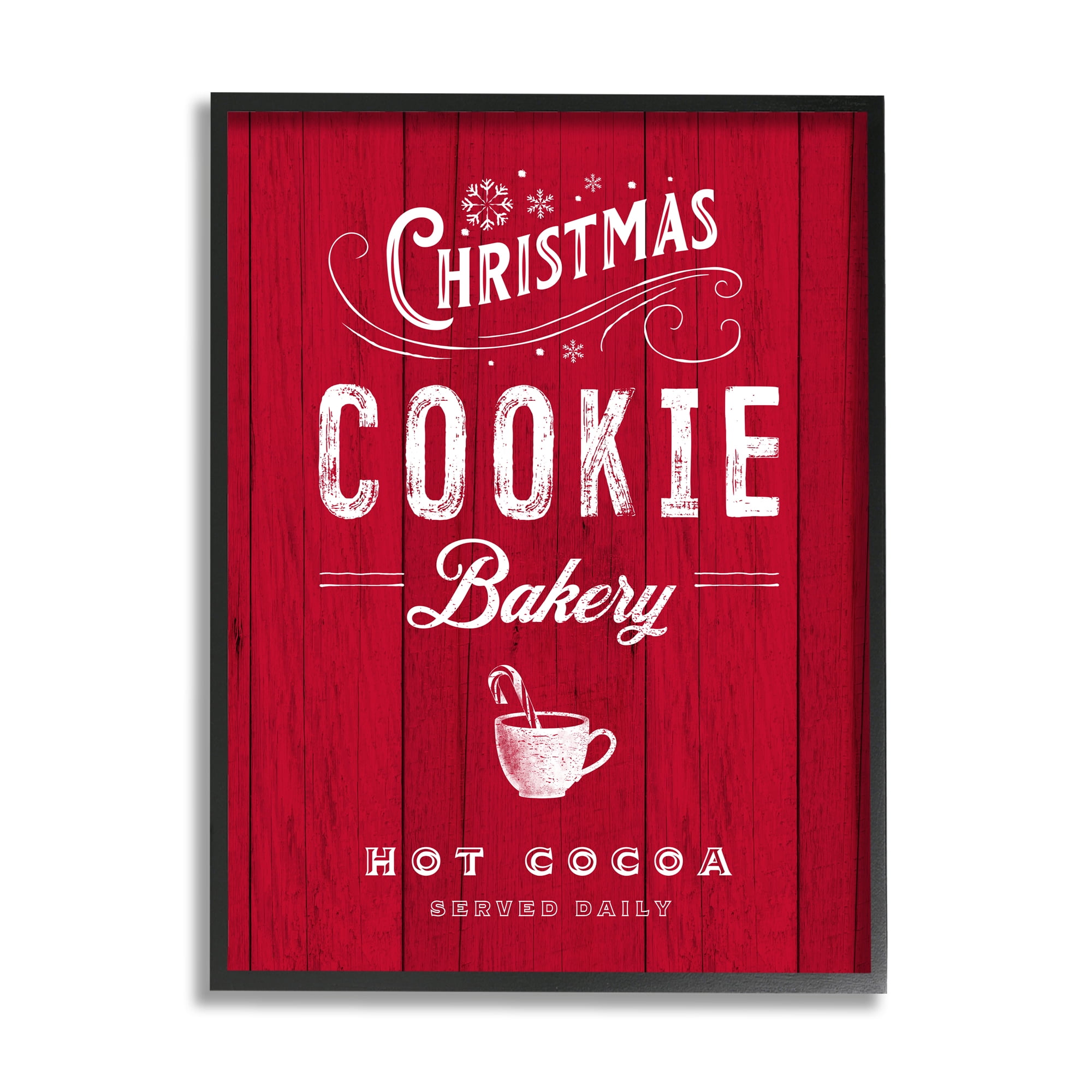 Stupell Industries Christmas Cookie Bakery Holiday Advertisement Festive Cocoa, 16 x 20, Design by Nina Pierce