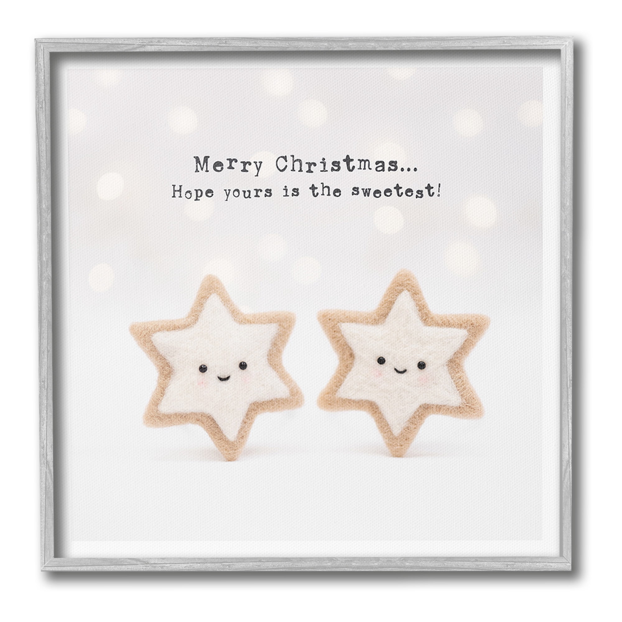 Stupell Industries Christmas Cookie Phrase Holiday Painting Gray Framed Art Print Wall Art, 12 x 12
