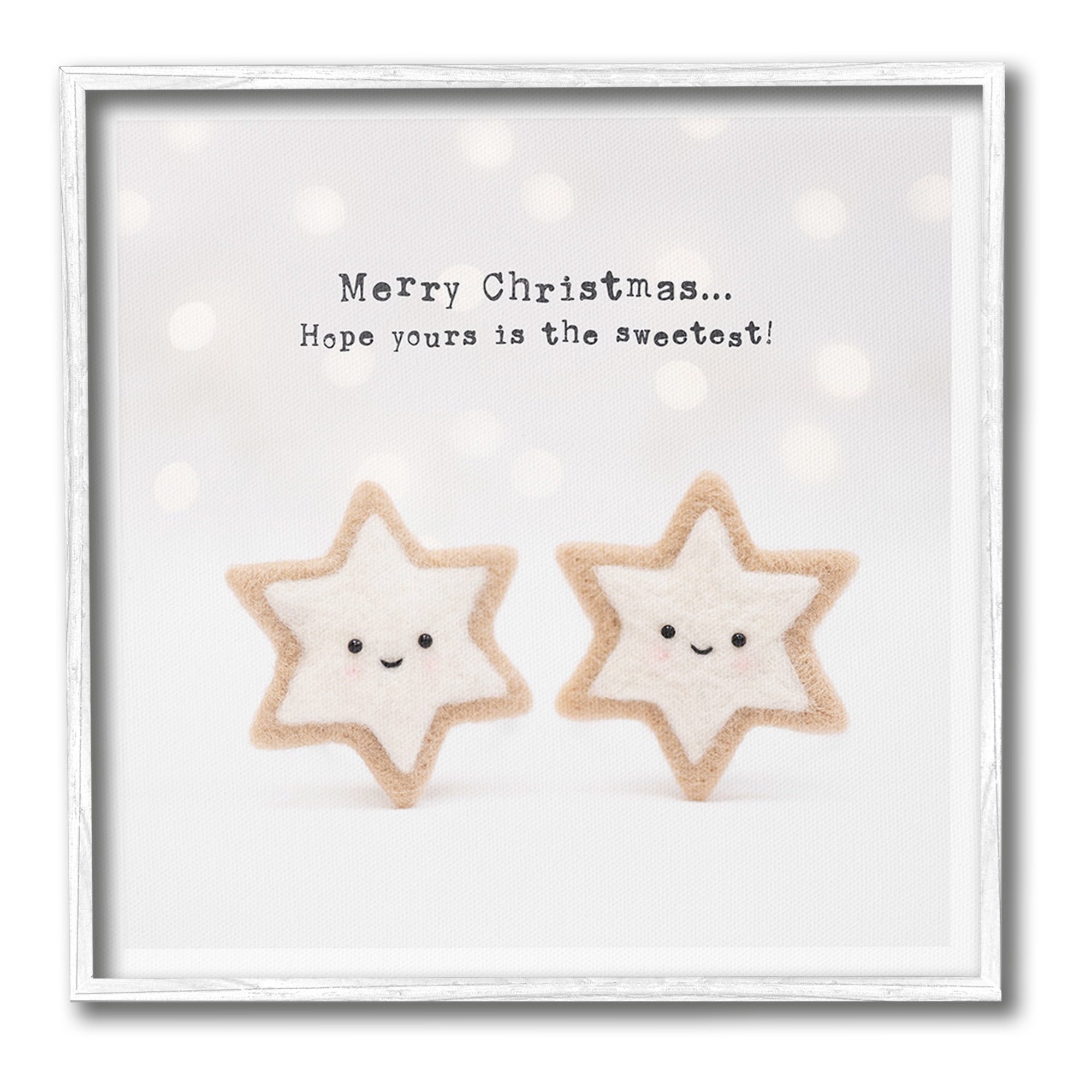 Stupell Industries Christmas Cookie Phrase Holiday Painting White Framed Art Print Wall Art, 17 x 17
