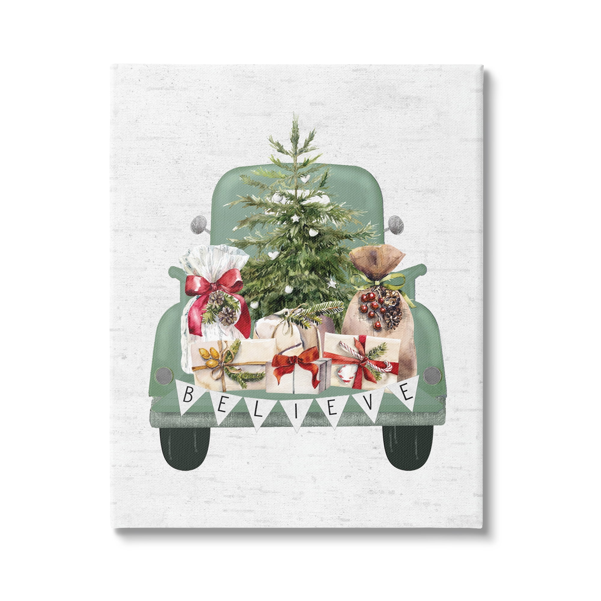 Stupell Industries Christmas Gift Pickup Holiday Painting Gallery Wrapped Canvas Art Print Wall Art, 36 x 48