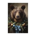 thumbnail image 1 of Stupell Industries Rustic Lodge Christmas Grizzly with Wreath Canvas Art, 16 x 24, by Tina LeCour, 1 of 8