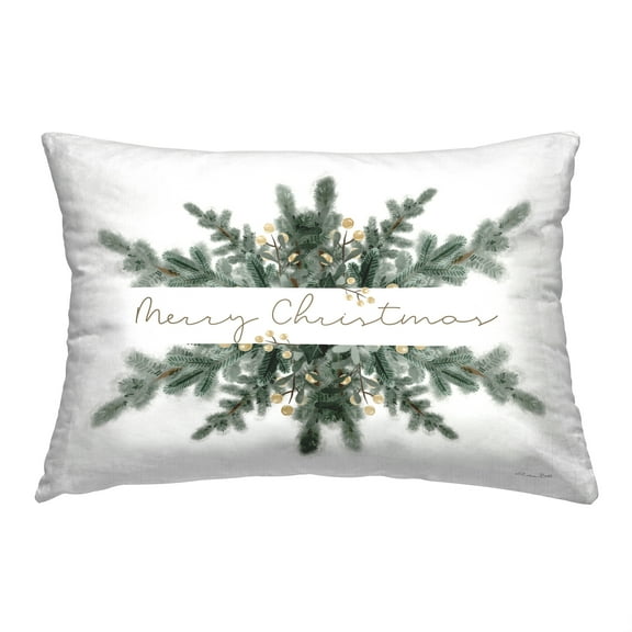 Stupell Industries Christmas Pine Sprigs Decorative Printed Throw Pillow, 14 x 20