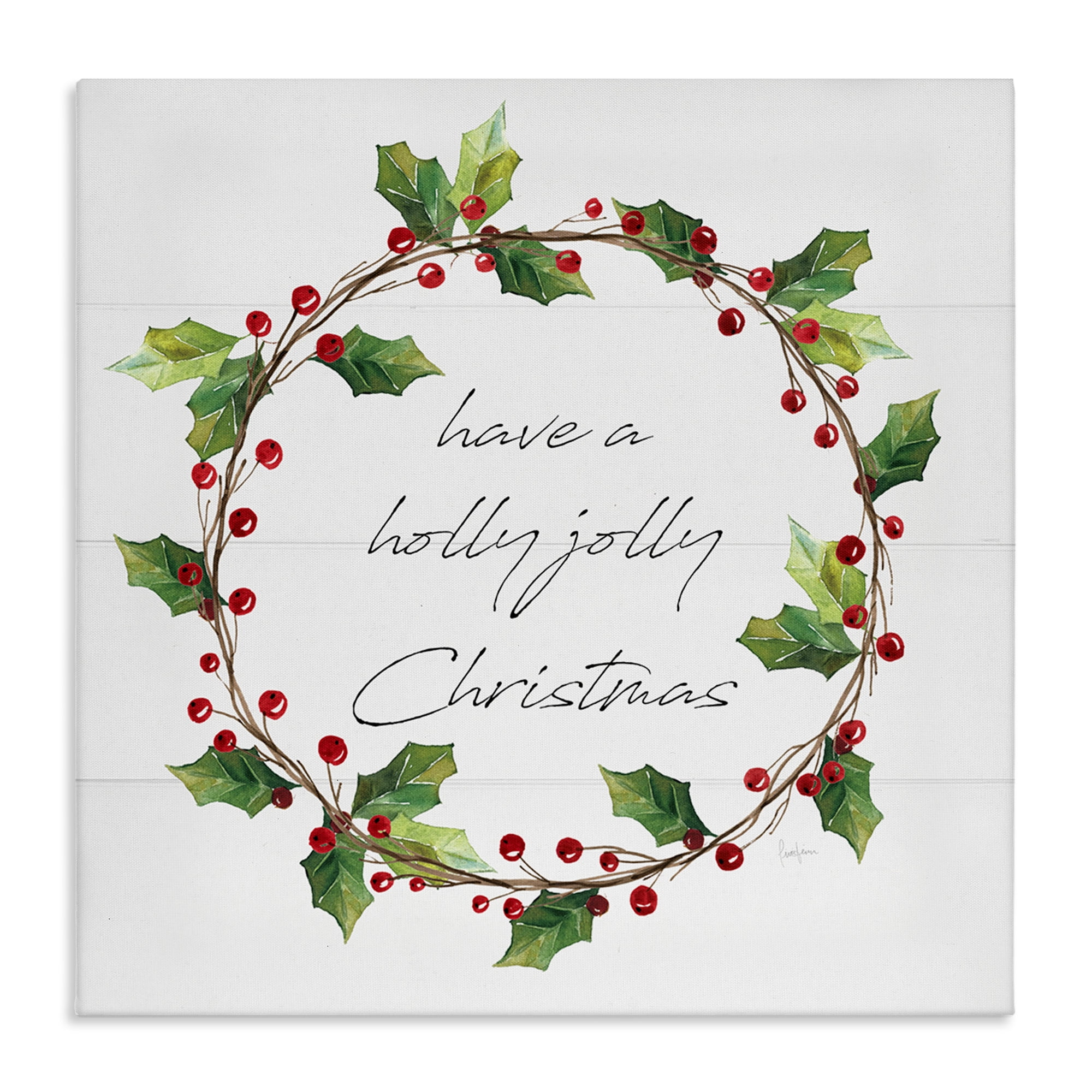 Stupell Industries Christmas Seasonal Phrase Holiday Painting Gallery Wrapped Canvas Art Prints Wall Art, 36 x 36