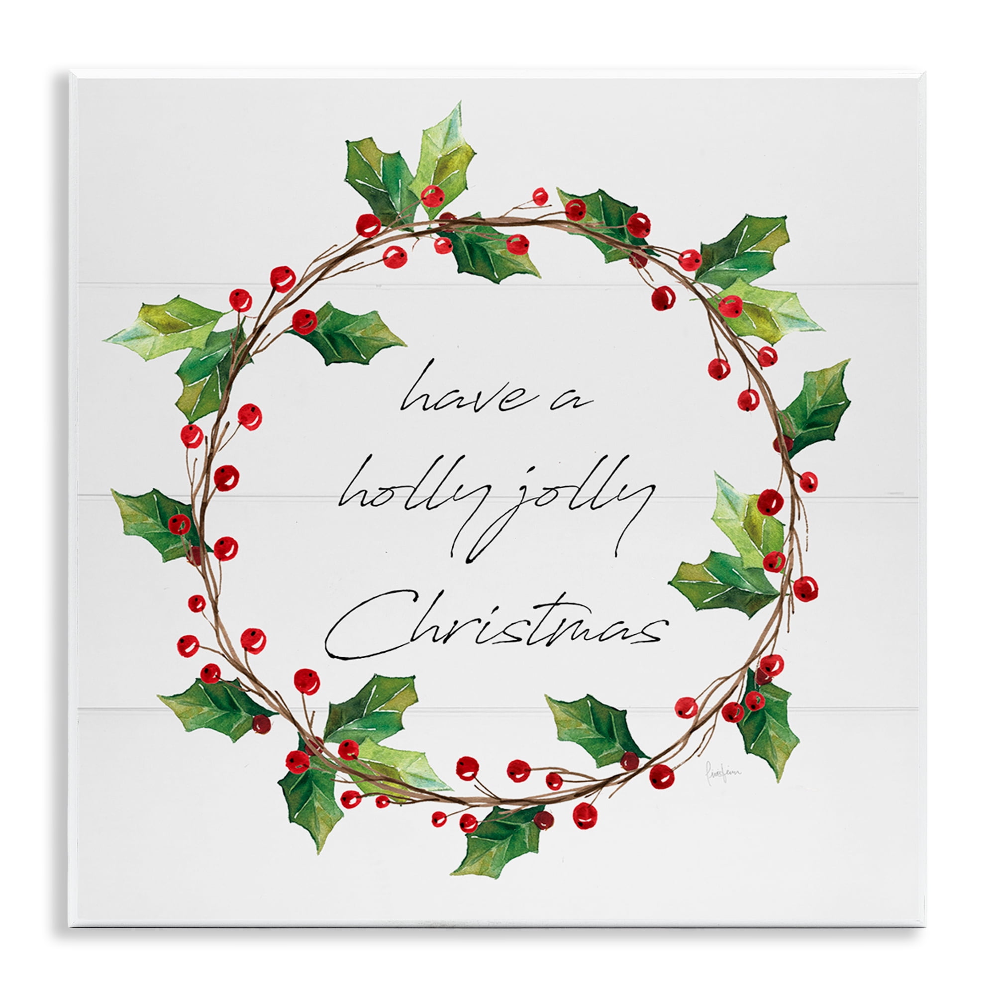 Stupell Industries Christmas Seasonal Phrase Holiday Painting Unframed Art Prints Wall Art, 12 x 12