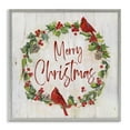 thumbnail image 1 of Stupell Industries Christmas Seasonal Wreath Holiday Painting Gray Framed Art Prints Wall Art, 24 x 24, 1 of 10