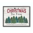 thumbnail image 1 of Stupell Industries Christmas Tree Farm Wood Texture Holiday Word DesignFramed Wall Art By Artist Jo Moulton, 1 of 3