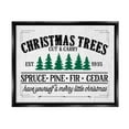 thumbnail image 1 of Stupell Industries Christmas Trees Vintage Sign Graphic Art Jet Black Floating Framed Canvas Print Wall Art, Design by Lettered and Lined, 1 of 8