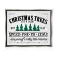 thumbnail image 1 of Stupell Industries Christmas Trees Vintage Sign Graphic Art Luster Gray Floating Framed Canvas Print Wall Art, Design by Lettered and Lined, 1 of 6