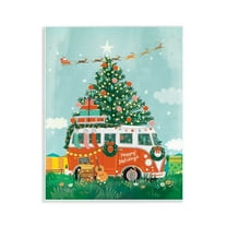 Stupell Industries Christmas Van Hangout Holiday Painting Unframed Art Prints Wall Art, 11 x 14
