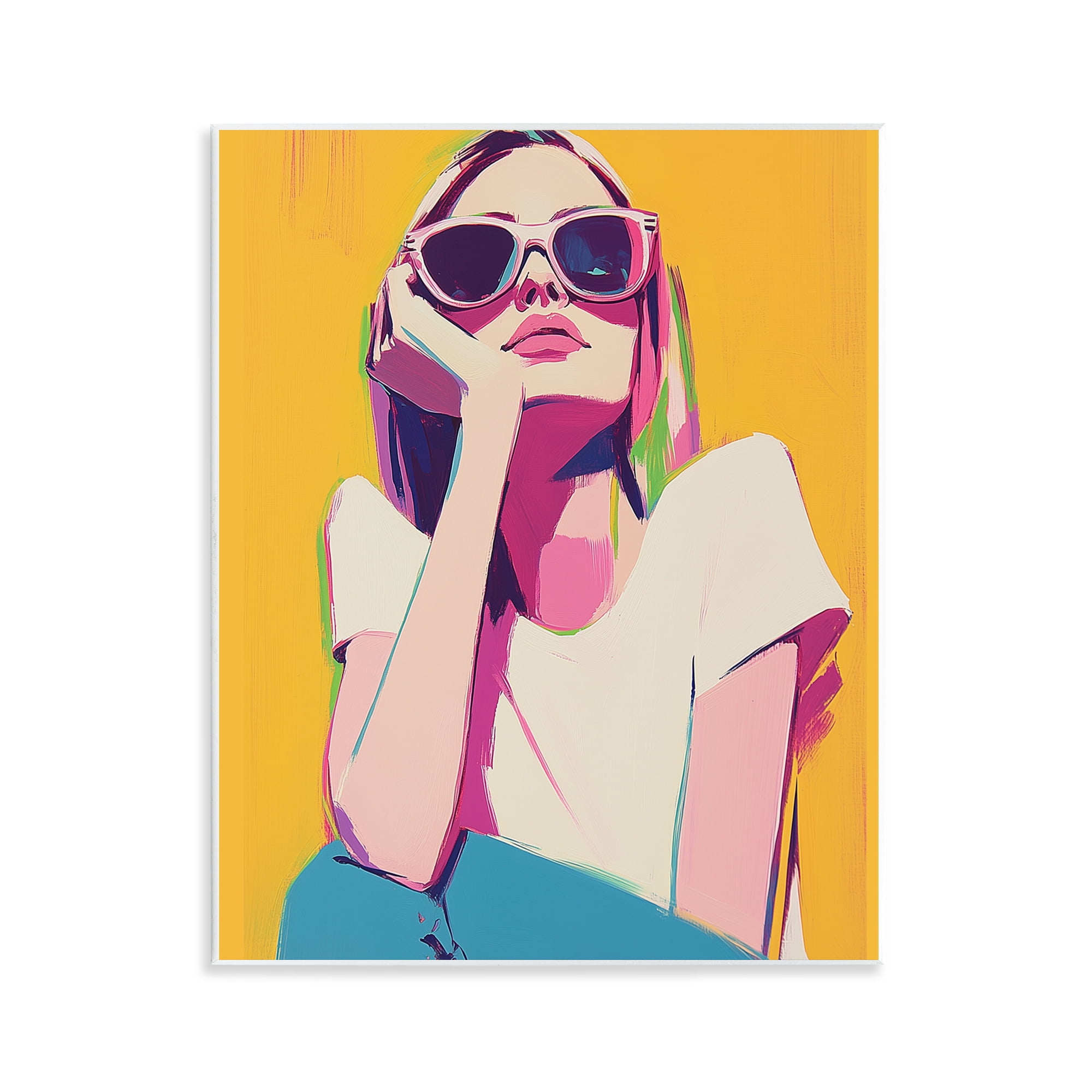 Stupell Industries Chroma Shades Girl Wall Plaque Art, design by Walker Noble