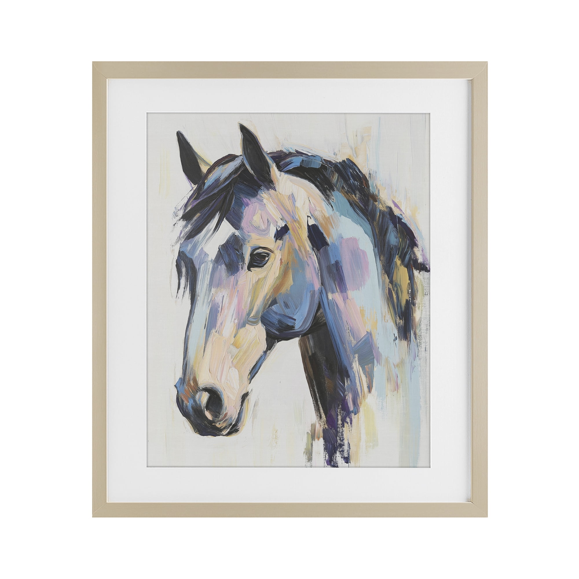 Stupell Industries Chromatic Stallion Abstraction Birch Framed Print Under Glass, design by Svetlana Aleynikova