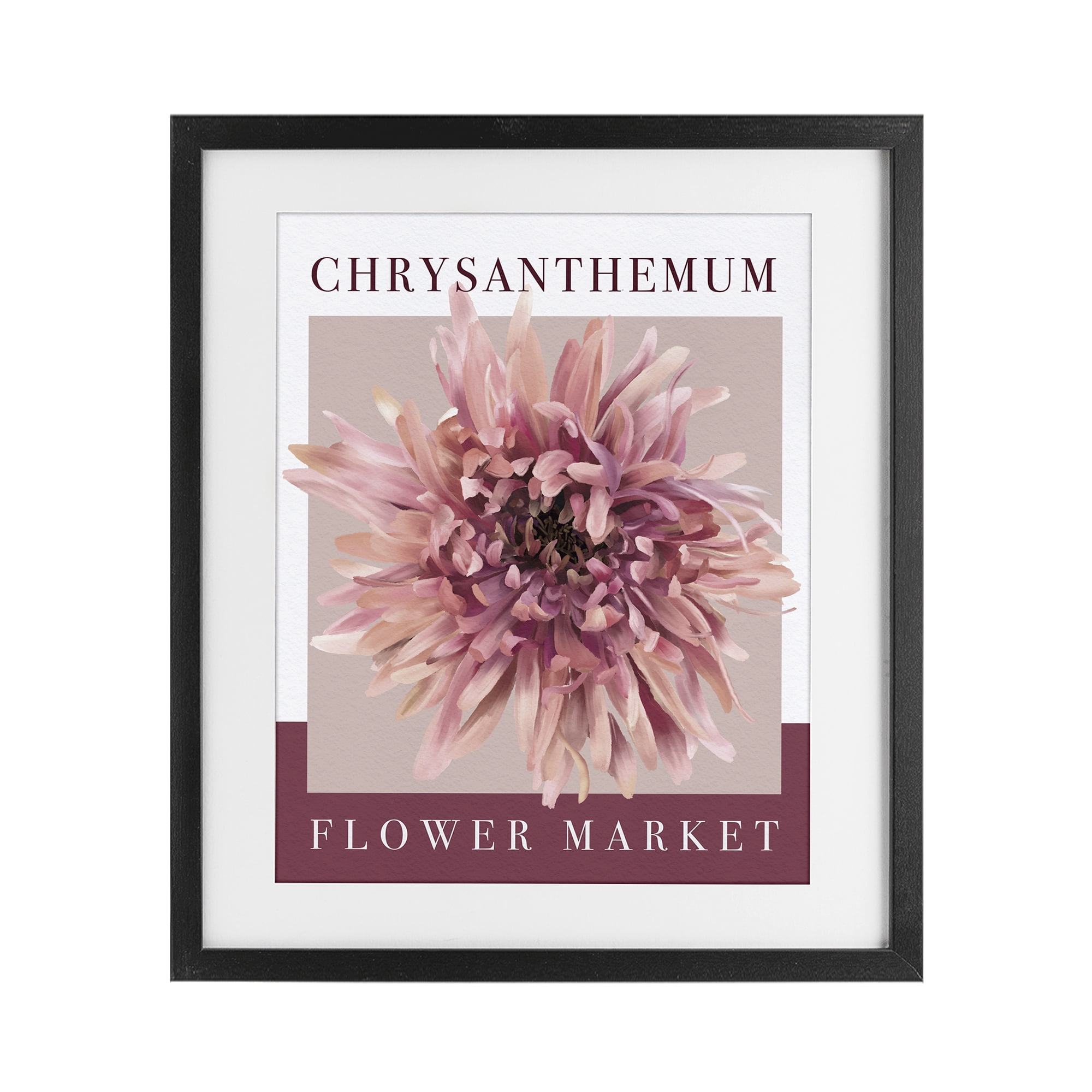 Stupell Industries Chrysanthemum Flower Market Black Framed Print Under Glass, design by Jennifer Stith