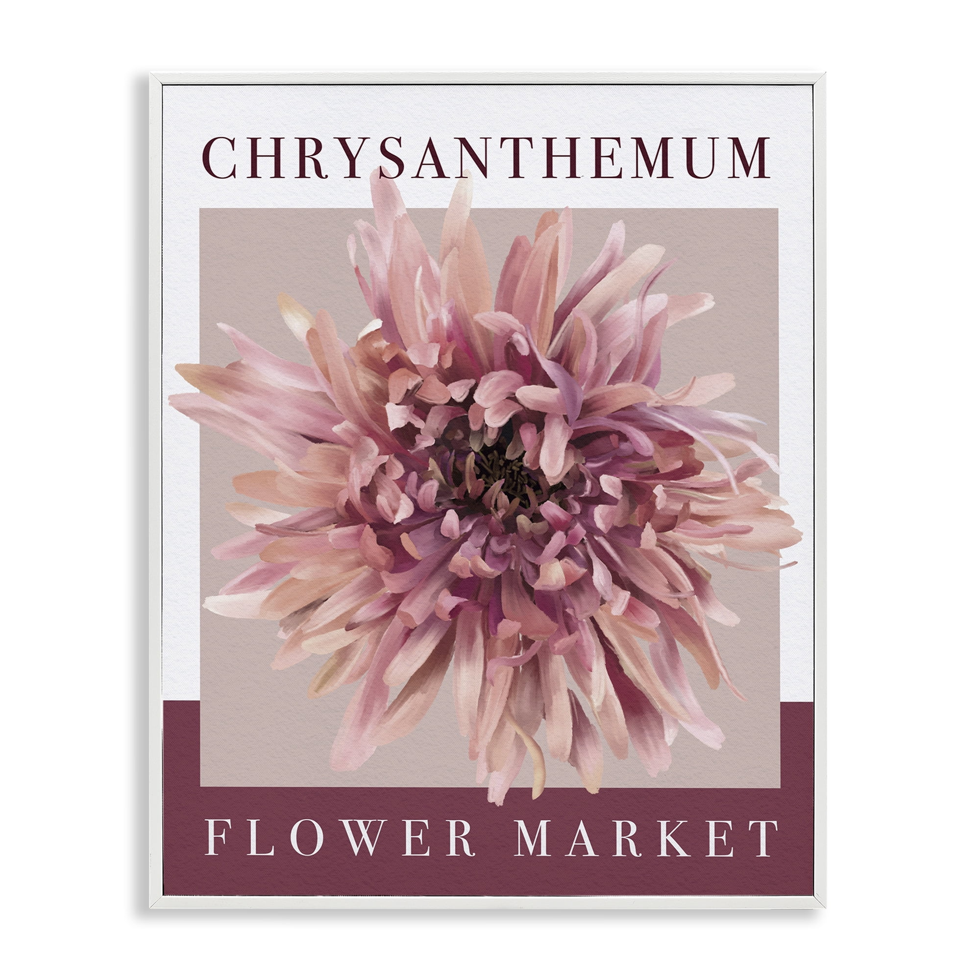 Stupell Industries Chrysanthemum Flower Market White Framed Giclee Art, design by Jennifer Stith