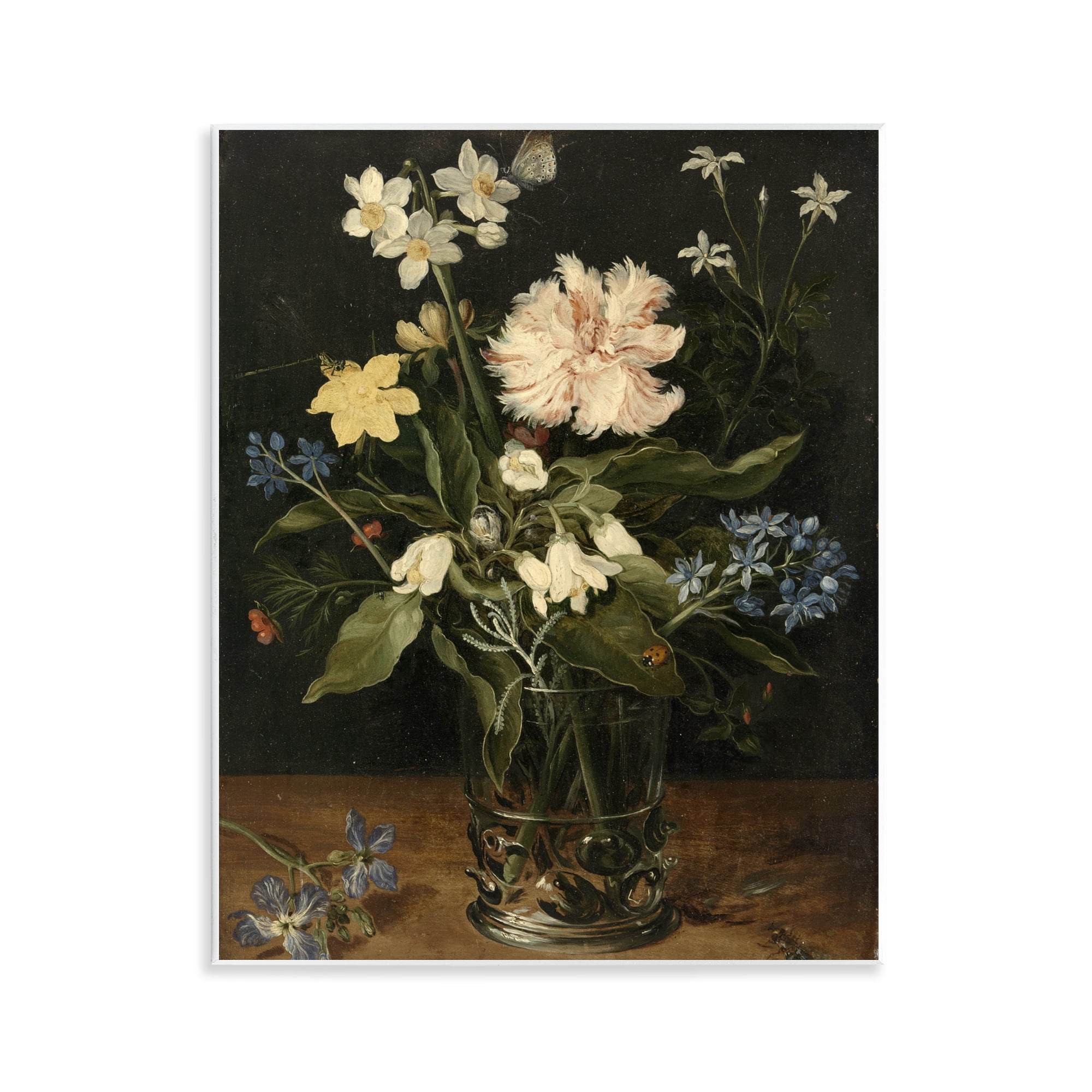 Stupell Industries Chrysanthemum & Flowers in Vase Wall Plaque Art, design by Vintage Hustle