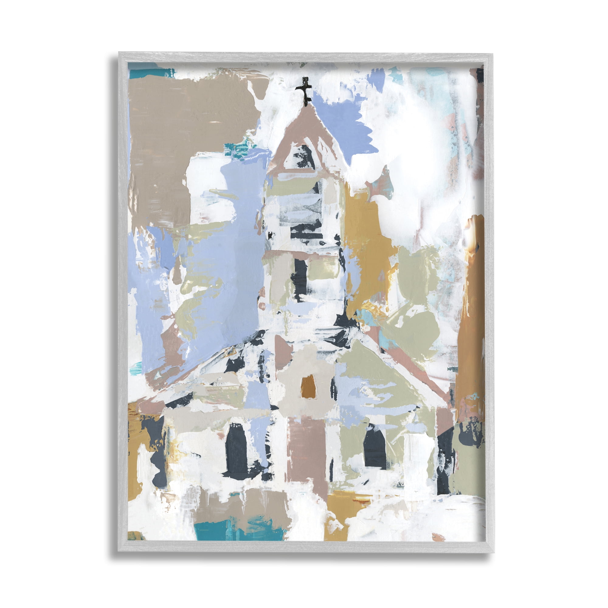 Gray and Beige Religious Church Canvas Print, 16 x 20