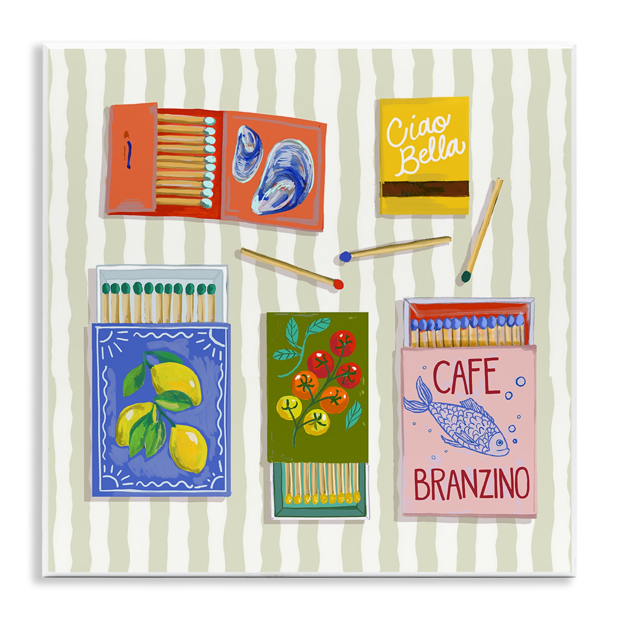 Stupell Industries Ciao Bella Seaside Matchboxes Wall Plaque Art, design by Rachel Nerney