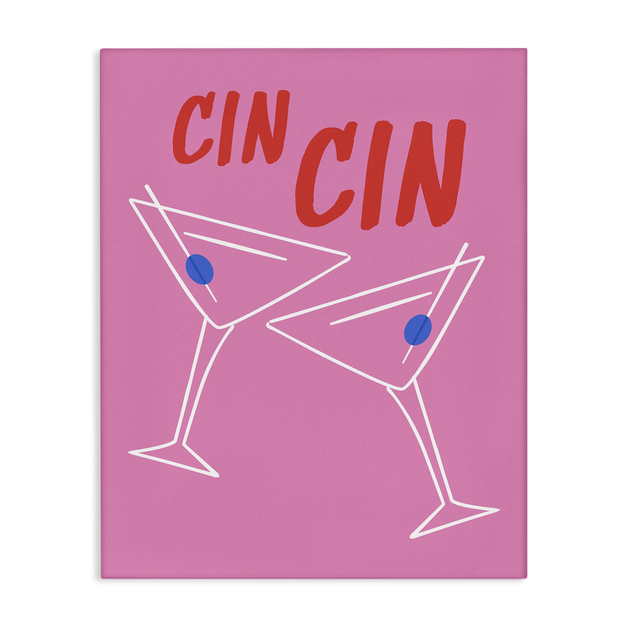 Stupell Industries Cin Cin Martinis Food & Beverage Painting Wrapped Canvas Art Print Wall Art, 24 x 30