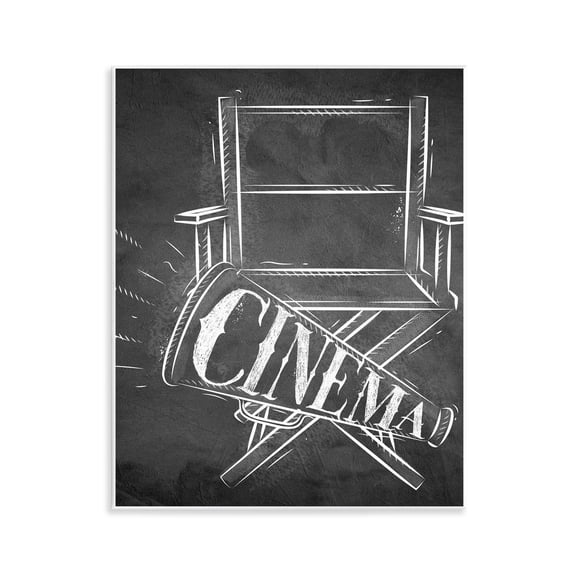 Stupell Industries Cinema & Director's Chair Movies and Television Painting Unframed Art Print Wall Art, 11 x 14