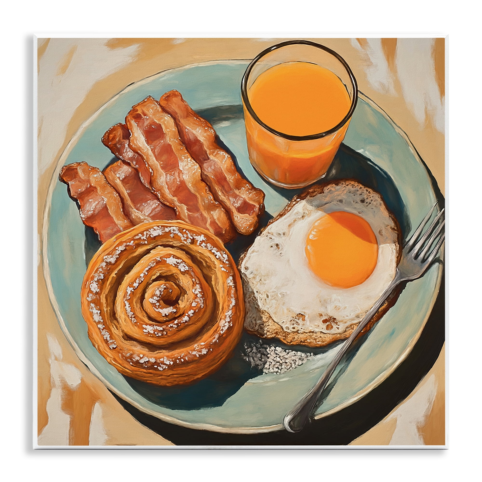 Stupell Industries Cinnamon Roll Breakfast Wall Plaque Art, design by Tina LeCour