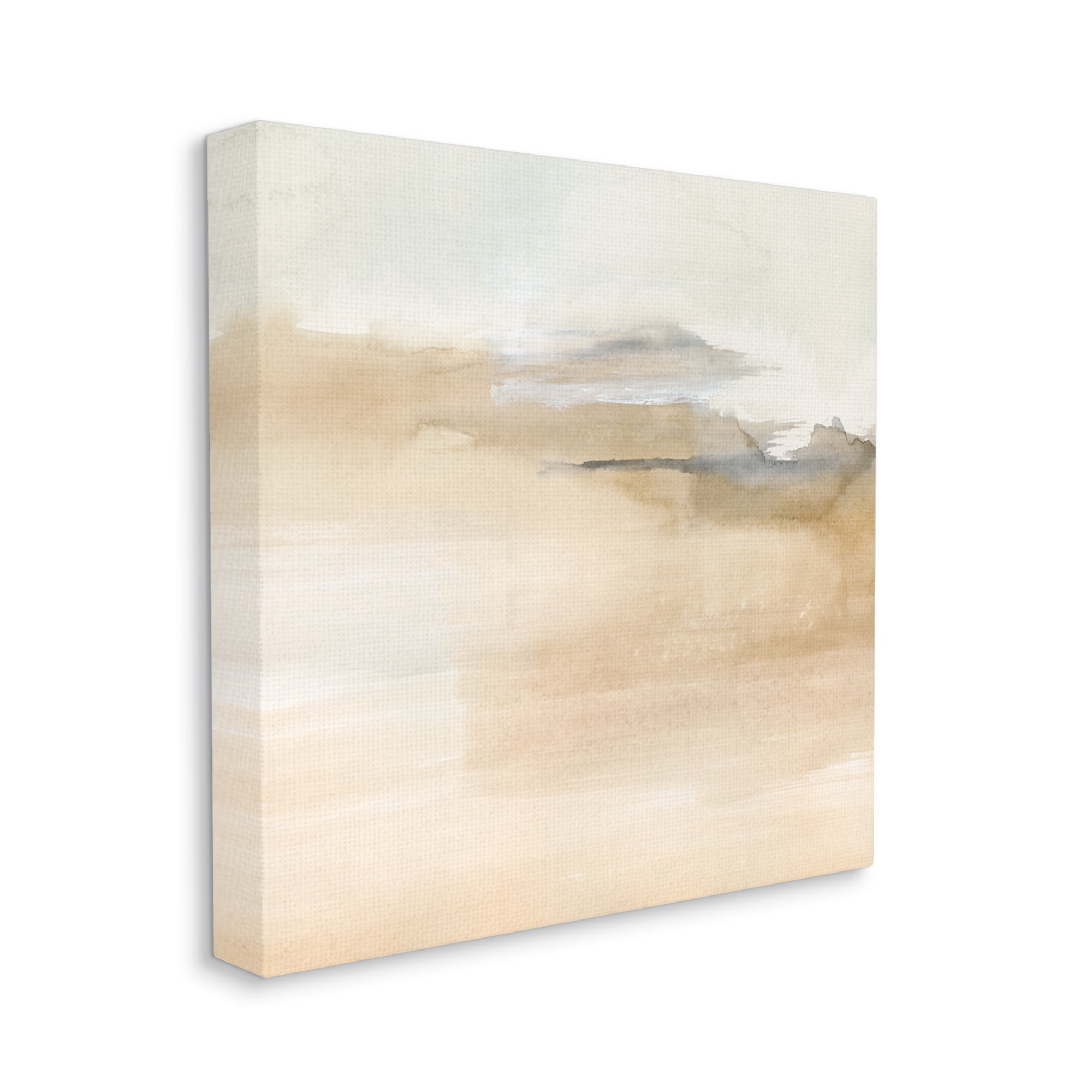 Stupell Industries Cinnamon Shores Abstract Landscape Soft Neutral Tones Abstract Painting Gallery Wrapped Canvas Print Wall Art, 30 x 30
