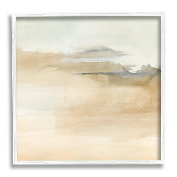 Stupell Industries Cinnamon Shores Abstract Landscape Soft Neutral Tones Modern Painting White Framed Art Print Wall Art, 24 x 24, Design by Victoria Barnes
