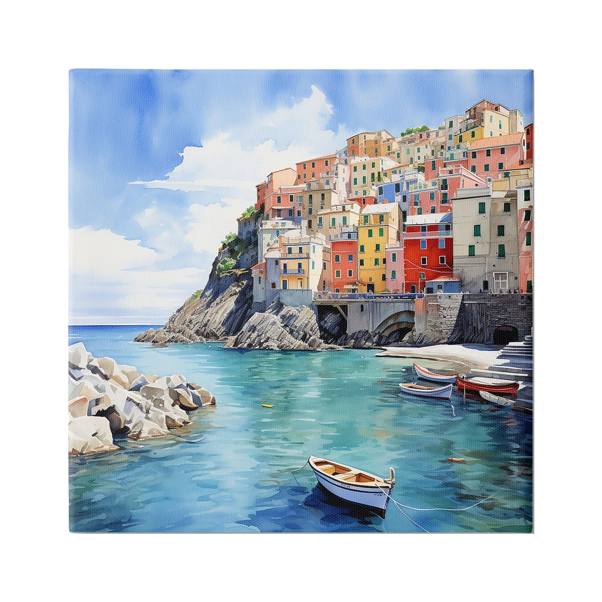 Stupell Industries Cinque Terre Port Travel & Places Painting