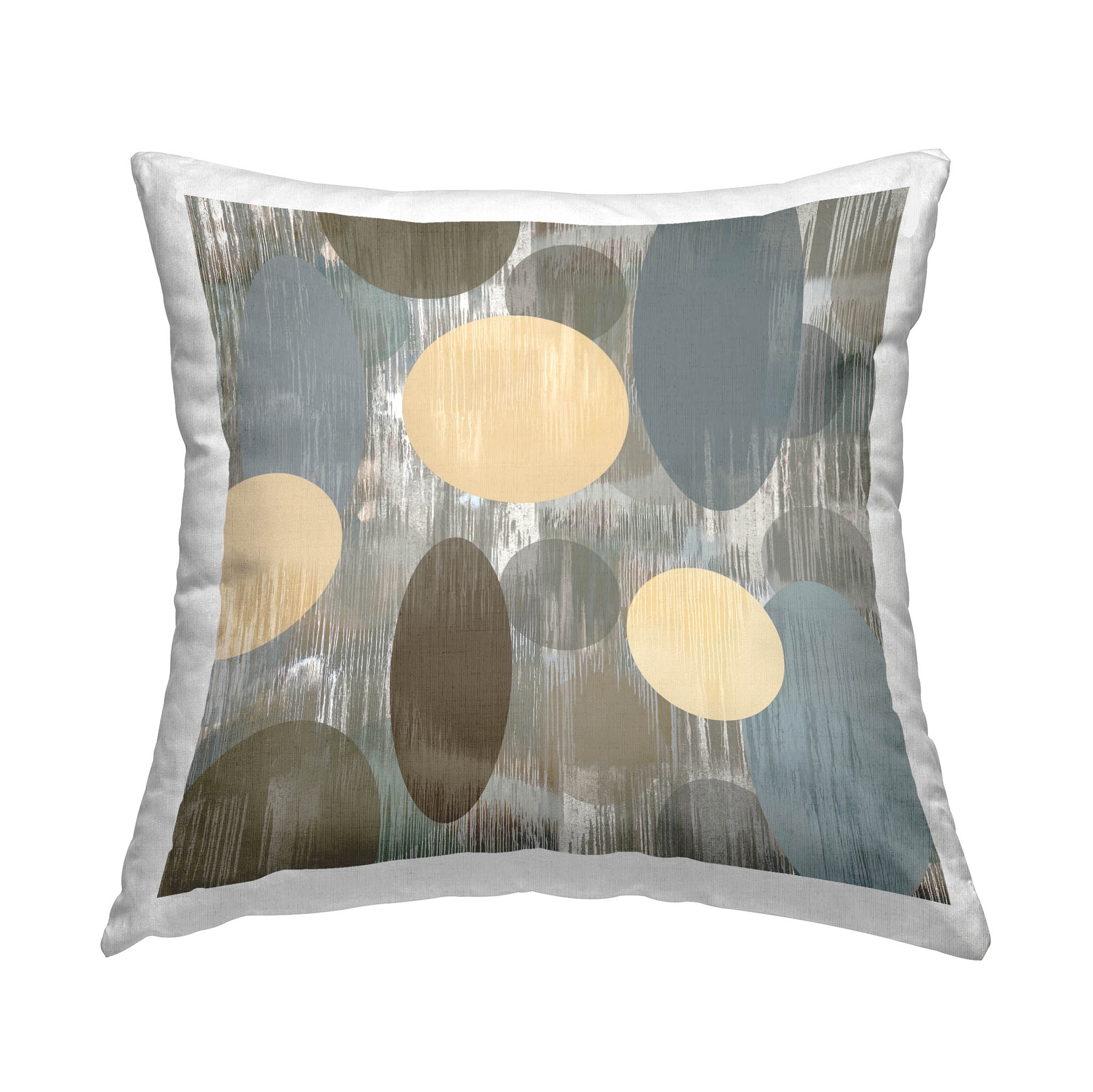 Stupell Industries Circle Pattern Layered Shapes Printed Throw Pillow Design by Brent Nelson