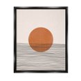 thumbnail image 1 of Stupell Industries Circle Shape Layered Stripes Lines Graphic Art Jet Black Floating Framed Canvas Print Wall Art, Design by JJ Design House LLC, 1 of 6