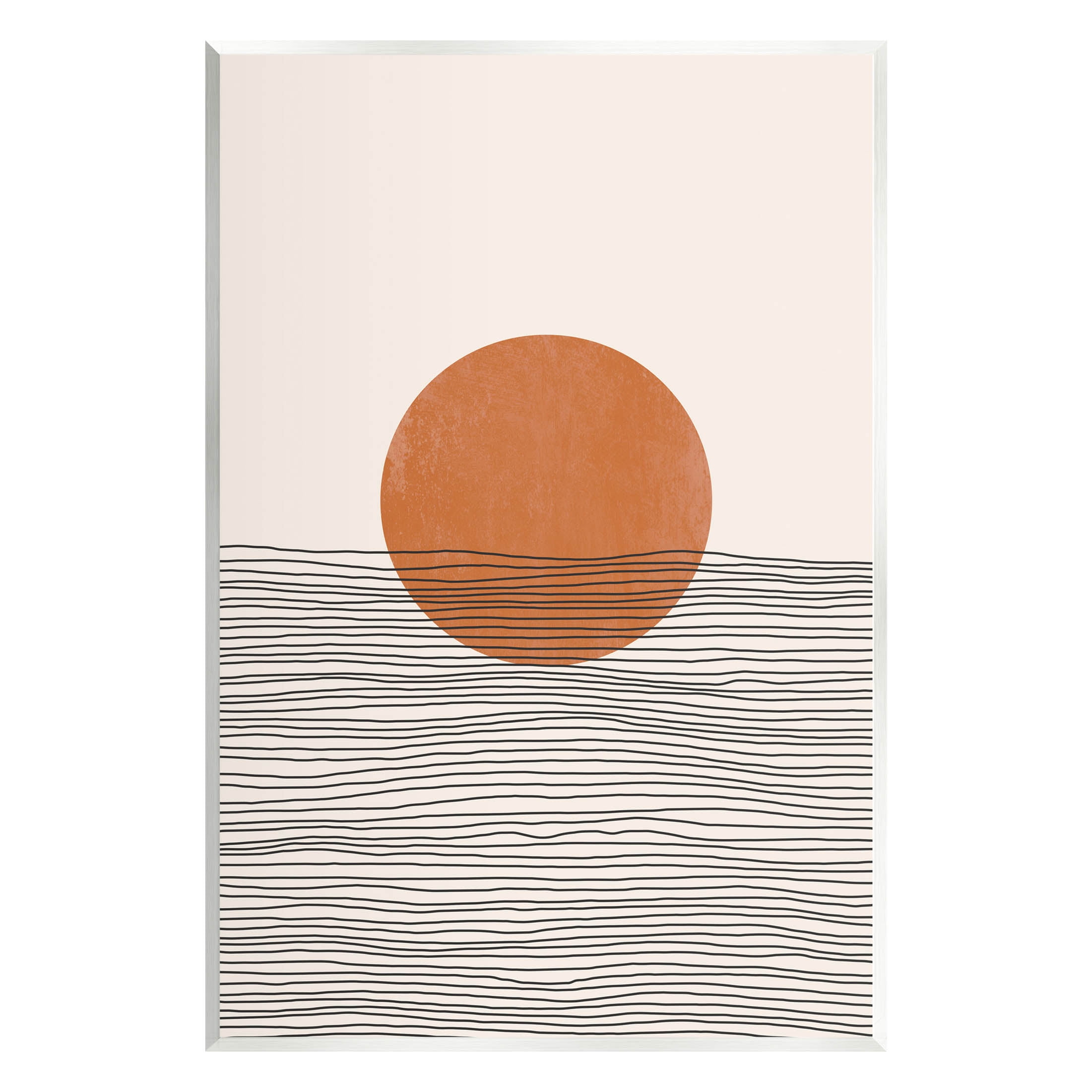 Stupell Industries Circle Shape Layered Stripes Lines Graphic Art Unframed Art Print Wall Art, Design by JJ Design House LLC