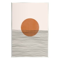 Stupell Industries Circle Shape Layered Stripes Lines Graphic Art Unframed Art Print Wall Art, Design by JJ Design House LLC
