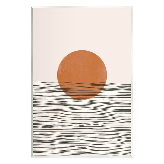 Stupell Industries Circle Shape Layered Stripes Lines Graphic Art Unframed Art Print Wall Art, Design by JJ Design House LLC