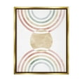 thumbnail image 1 of Stupell Industries Circle with Abstract Rainbows Abstract Painting Gold Floater Framed Canvas Art Print Wall Art, 17 x 21, 1 of 10