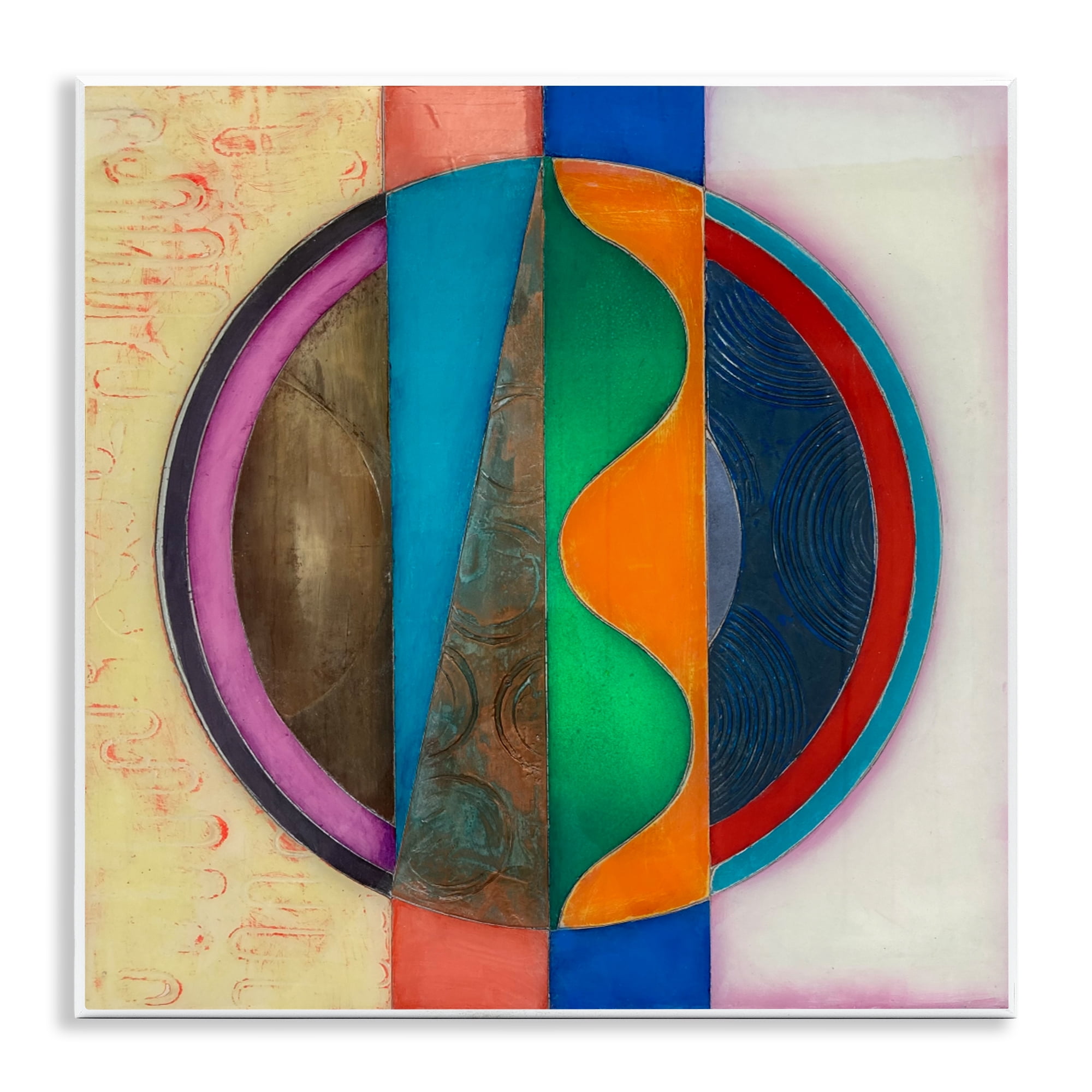 Stupell Industries Circle with Intersecting Waves Wall Plaque Art, design by Matthew Finger