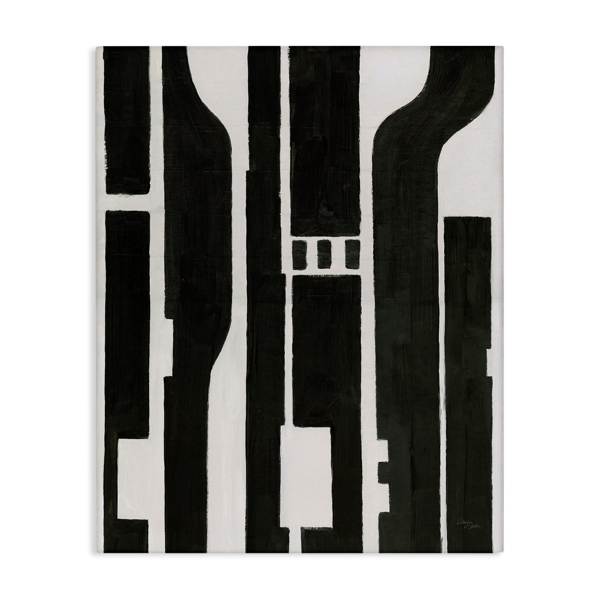 Stupell Industries Circuit Abstract Composition Abstract Painting Wrapped Canvas Art Print Wall Art, 36 x 48