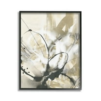 Stupell Industries Circular Complex Abstract Abstract Painting Black Framed Art Print Wall Art, 11 x 14