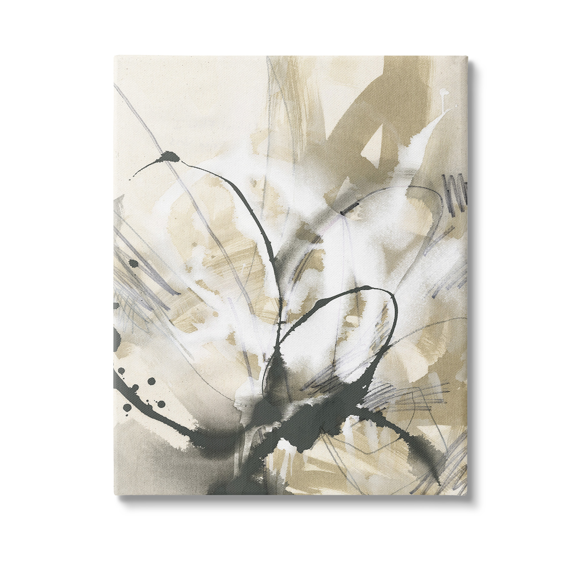 Stupell Industries Circular Complex Abstract Abstract Painting Gallery Wrapped Canvas Art Print Wall Art, 36 x 48