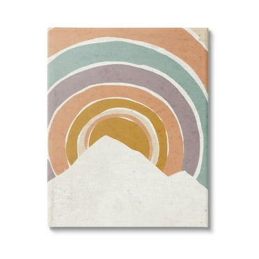 Stupell Industries Circular Geometric Mountain Landscape Graphic Art Gallery Wrapped Canvas Print Wall Art, Design by Loni Harris