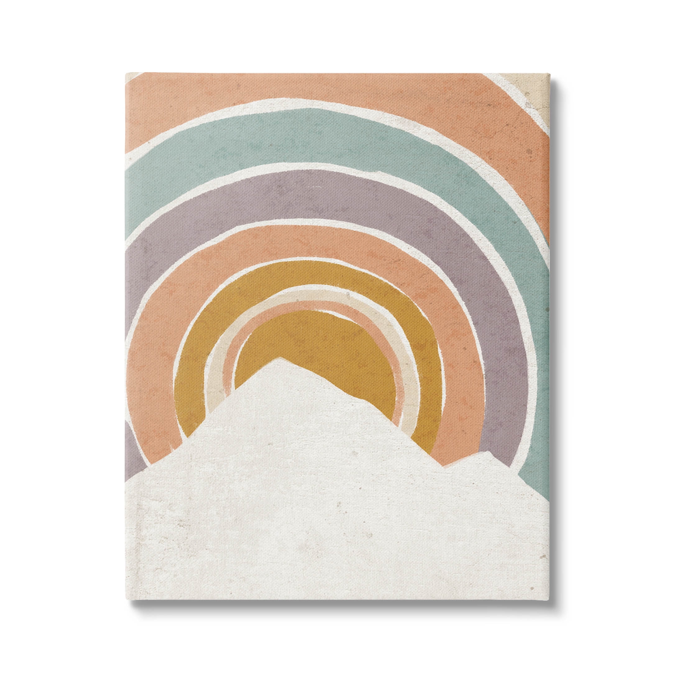 Stupell Industries Circular Geometric Mountain Landscape Graphic Art Gallery Wrapped Canvas Print Wall Art, Design by Loni Harris