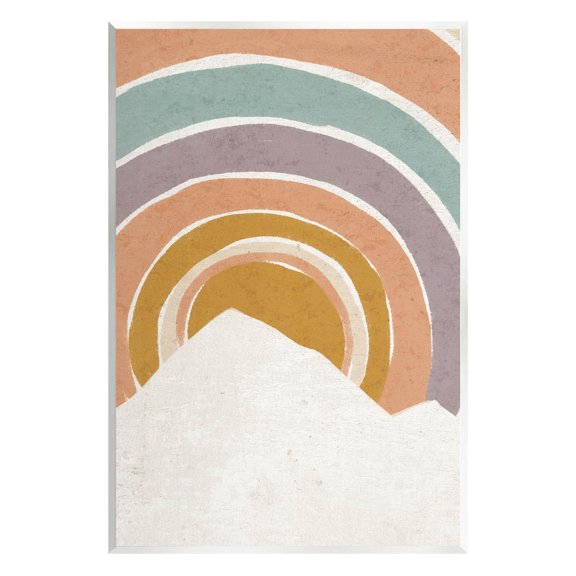 Stupell Industries Circular Geometric Mountain Landscape Graphic Art Unframed Art Print Wall Art, Design by Loni Harris