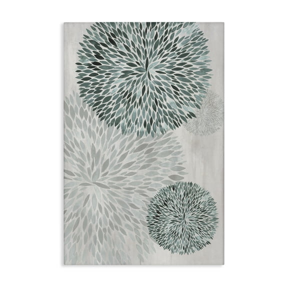 Stupell Industries Circular Leafy Whirls Canvas Wall Art design by Hannah Dawson, 45 x 30