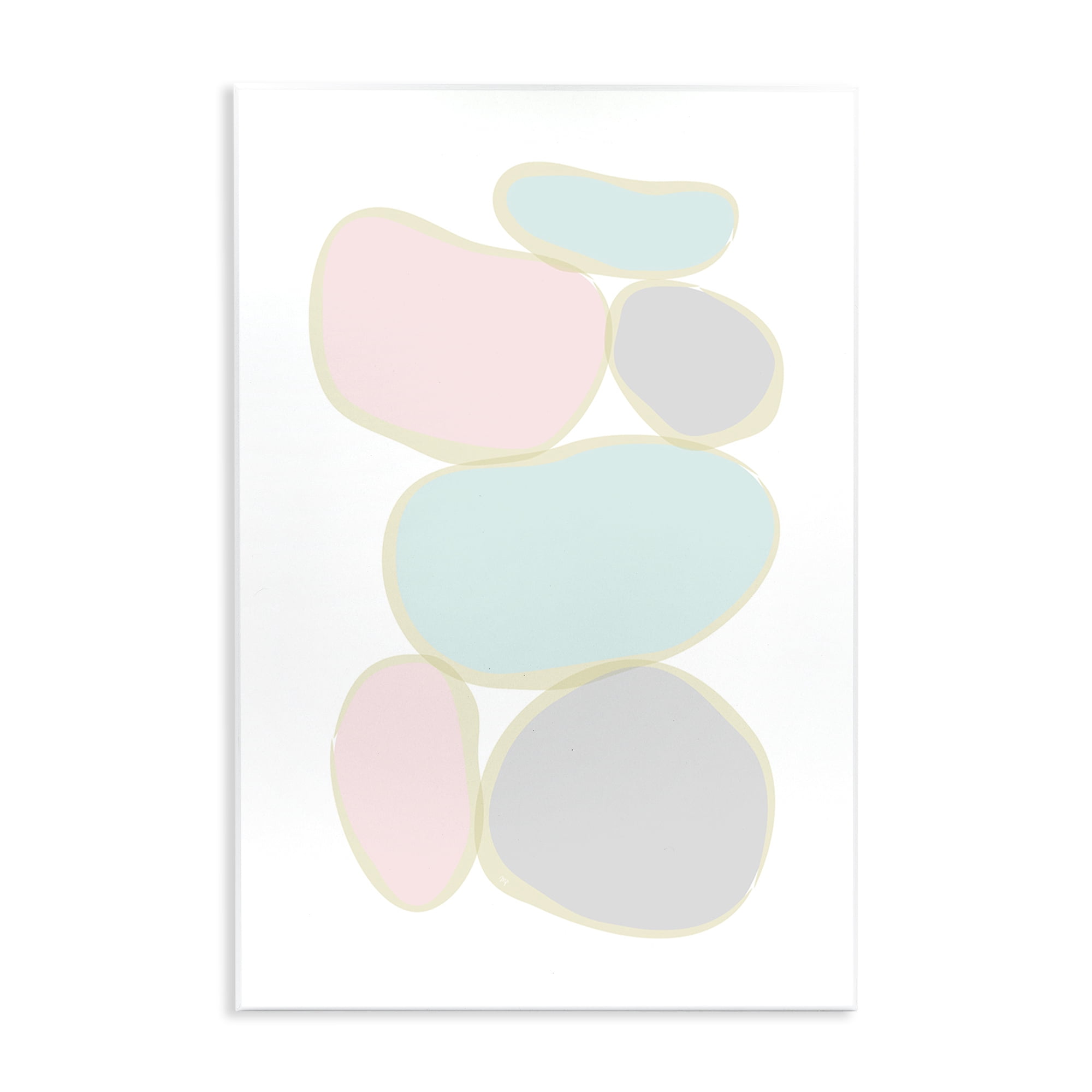 Stupell Industries Circular Pastel Shapes Abstract Painting Unframed Art Print Wall Art, 10 x 15