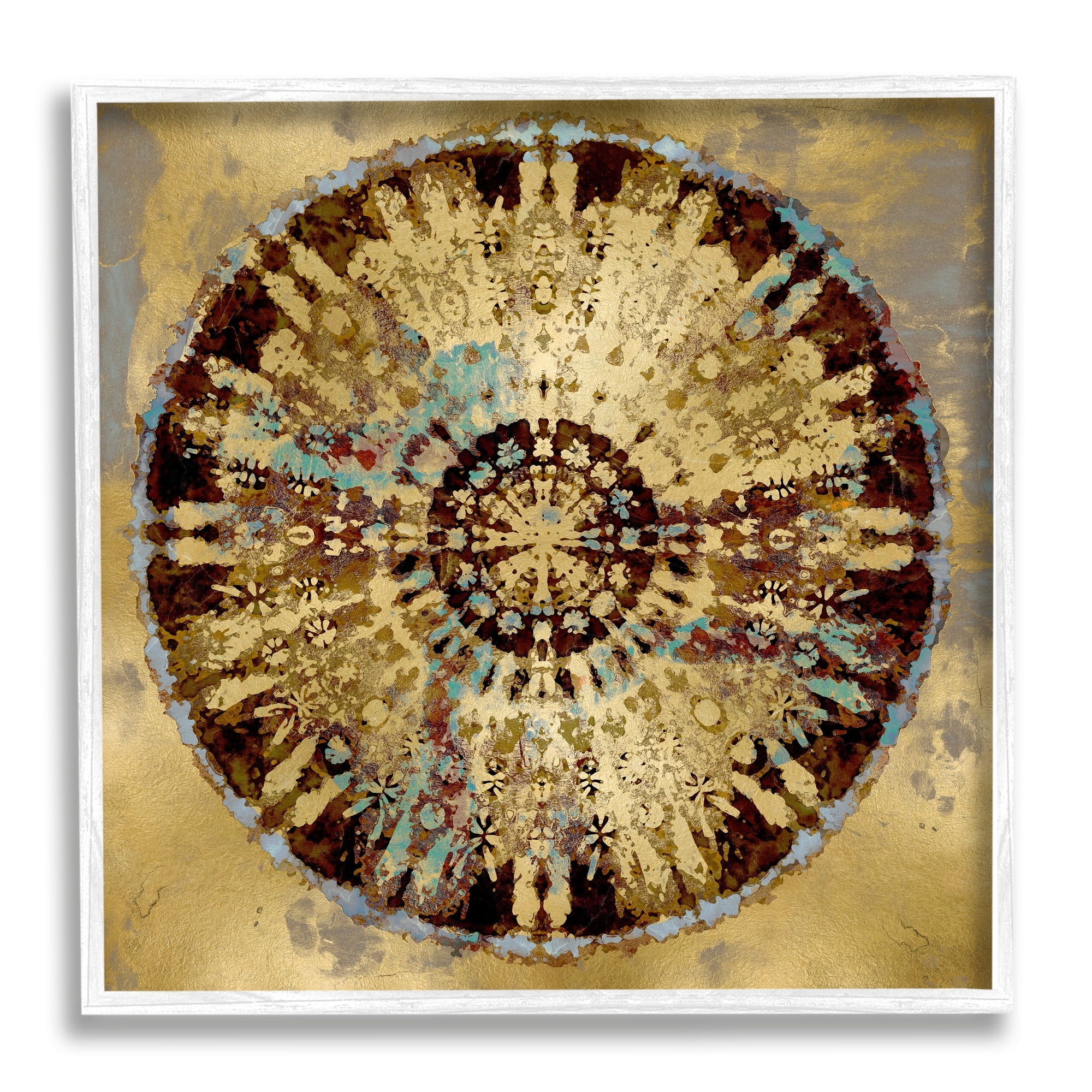 Stupell Industries Circular Shape Abstraction Modern Rust Pattern Industrial Painting, 17 x 17,Design by Ellie Roberts