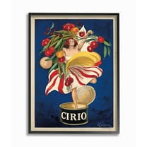 Stupell Industries Cirio Vintage Poster Food Design Graphic Art Black Framed Art Print Wall Art, 11x14, by Marcello Dudovich