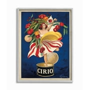 Stupell Industries Cirio Vintage Poster Food Design Graphic Art Gray Framed Art Print Wall Art, 16x20, by Marcello Dudovich