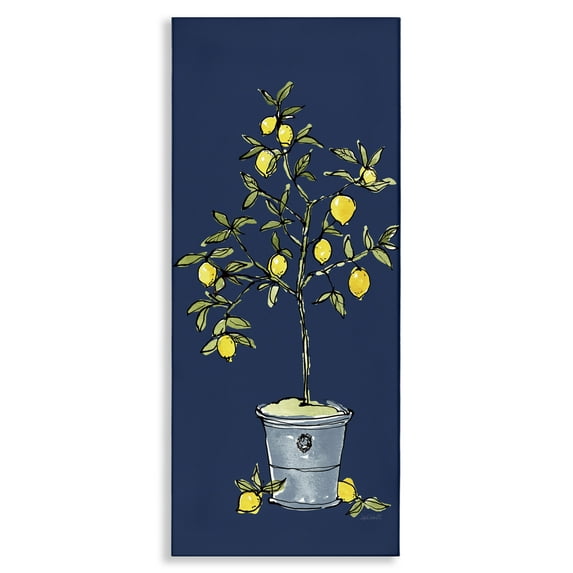 Stupell Industries Citron Lemon Plant Botanical & Floral Painting Gallery Wrapped Canvas Art Print Wall Art, 13 x 30