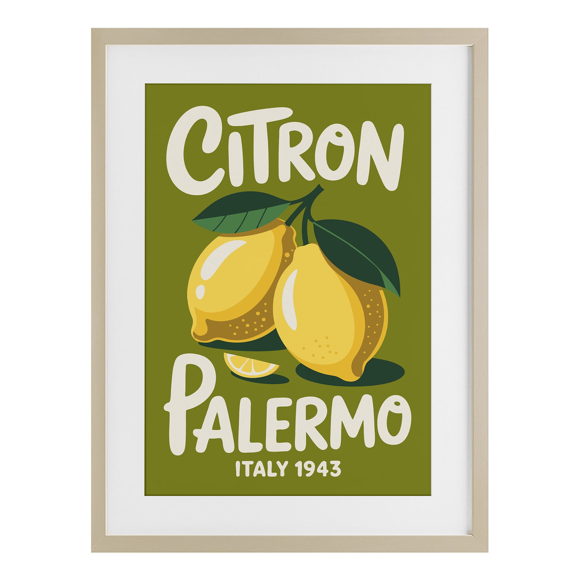 Stupell Industries Citron Palermo Lemons Birch Framed Print Under Glass, design by Andreas Magnusson