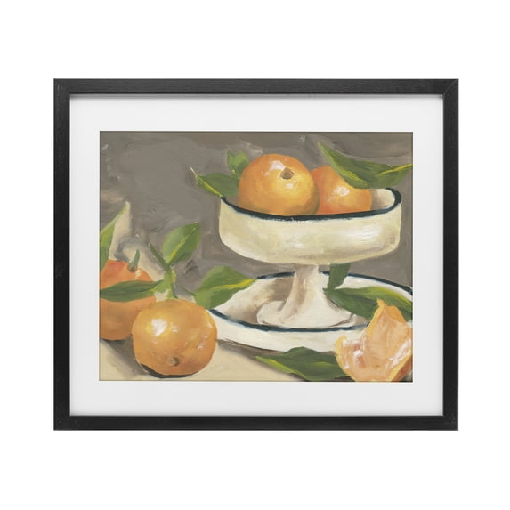 Stupell Industries Contemporary Citrus In Stillness Black Framed Print Under Glass, 16 x 13, by Melissa Wang